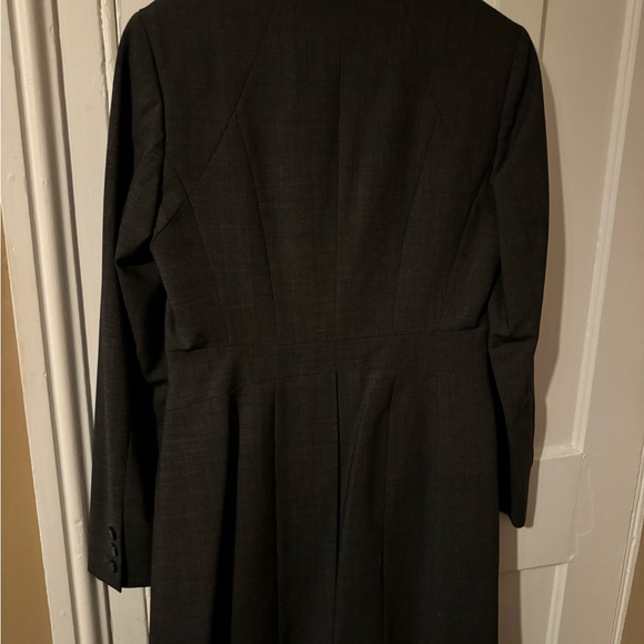 Express long suit jacket gray brushed plaid-like pattern size 6 - Picture 6 of 7